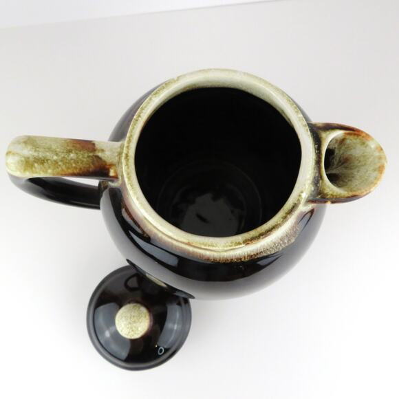 Vintage Pfaltzgraff Stoneware Brown Drip Glaze Tea/Coffee Pot w/Lid Cottage Core - Picture 6 of 14